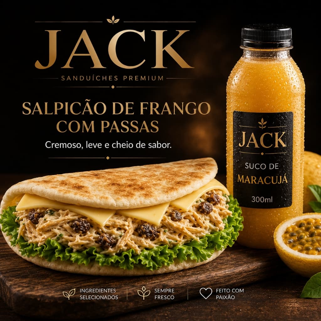 Combo Salpicão de Frango com Passas - Santo Jack Sanduicheria Artesanal